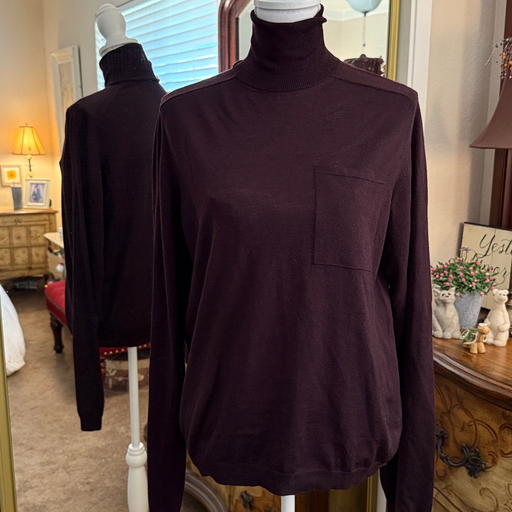 Men's Calvin Klein Deep Purple Knitwear 100% Wool